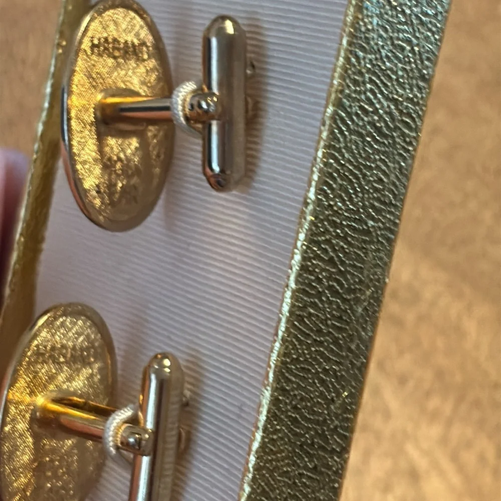 Anson Vintage Cufflinks Haband 40th year anniversary red stone